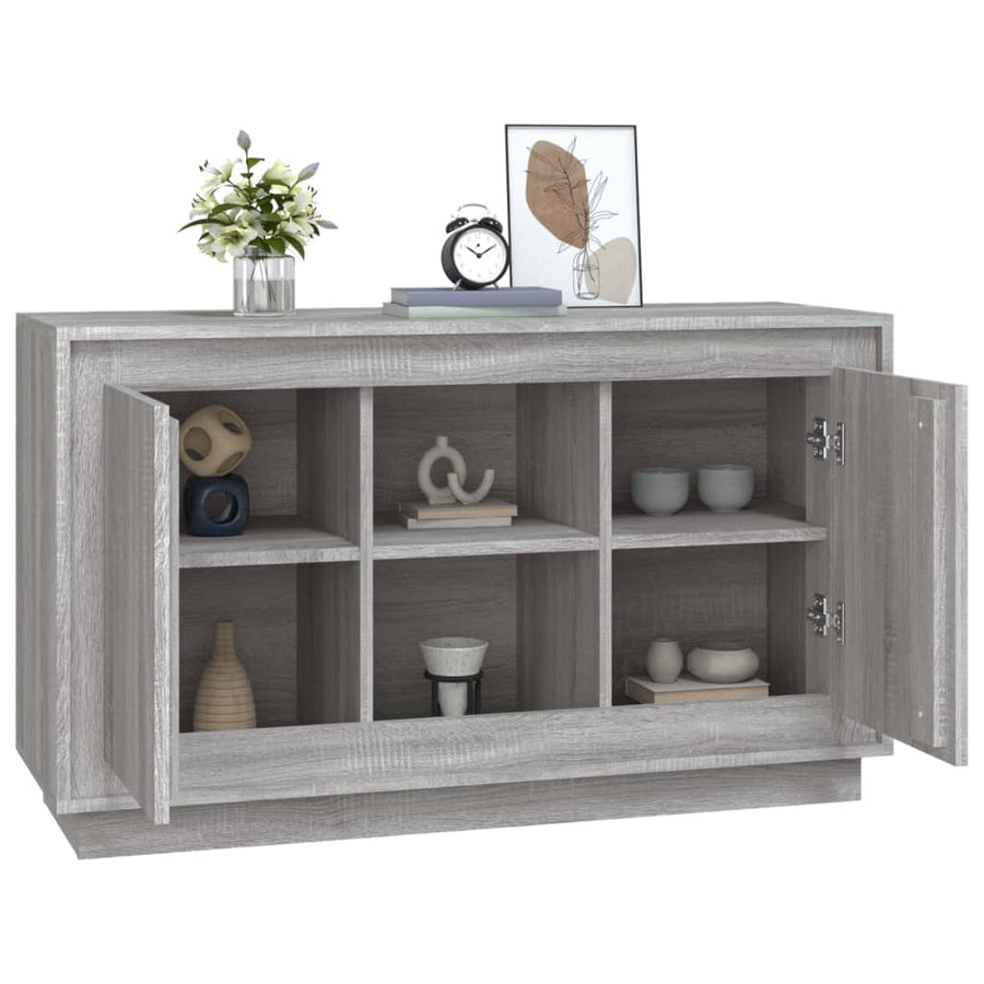 Dressoir 102X35X60 Cm Bewerkt Hout Grijs Sonoma Eikenkleurig