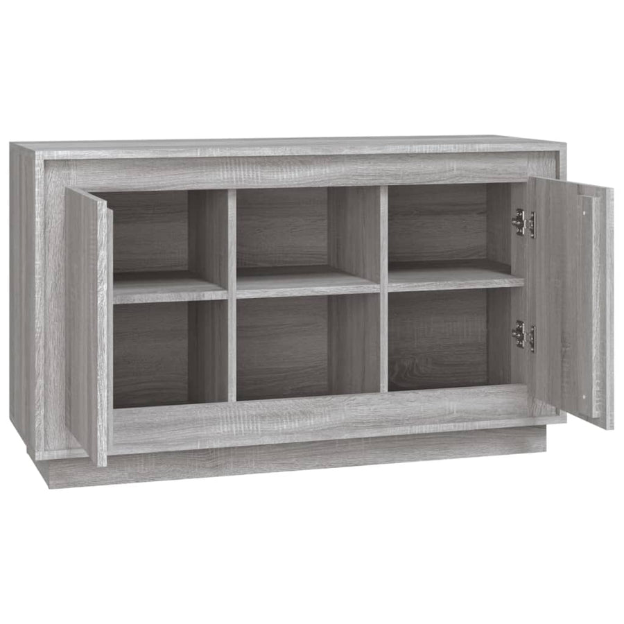 Dressoir 102X35X60 Cm Bewerkt Hout Grijs Sonoma Eikenkleurig