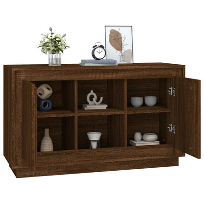 Dressoir 102X35X60 Cm Bewerkt Hout Bruin Eikenkleur