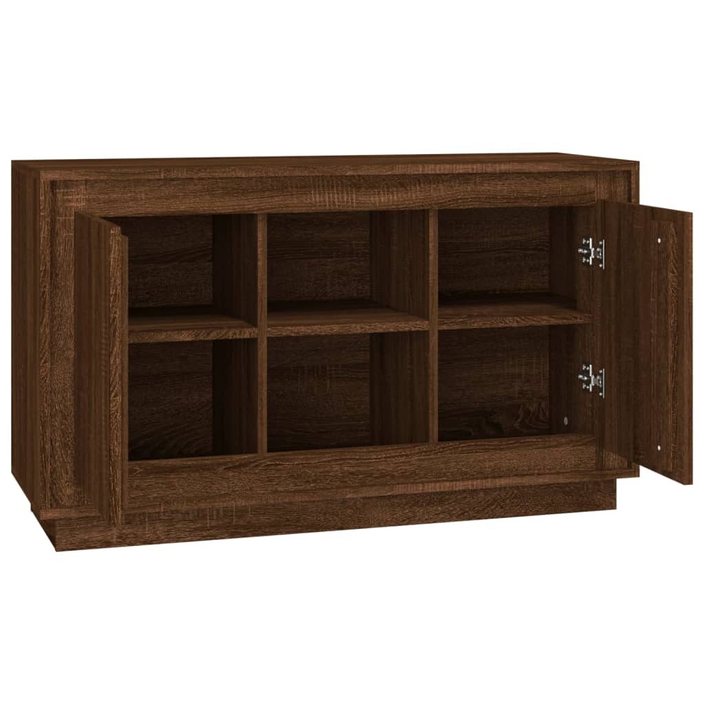 Dressoir 102X35X60 Cm Bewerkt Hout Bruin Eikenkleur