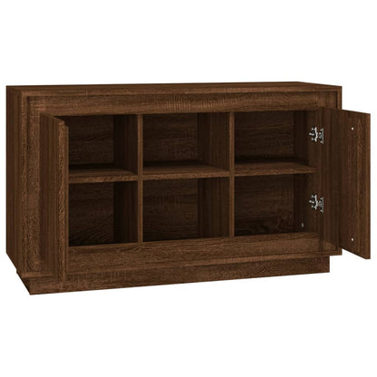 Dressoir 102X35X60 Cm Bewerkt Hout Bruin Eikenkleur
