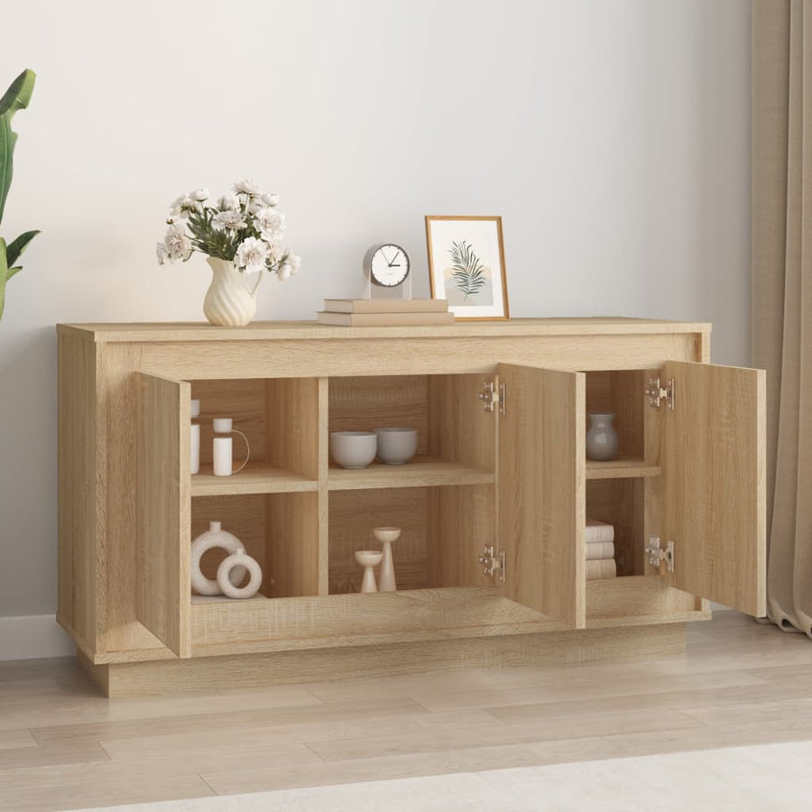 Dressoir 102X35X55 Cm Bewerkt Hout Sonoma Eikenkleurig