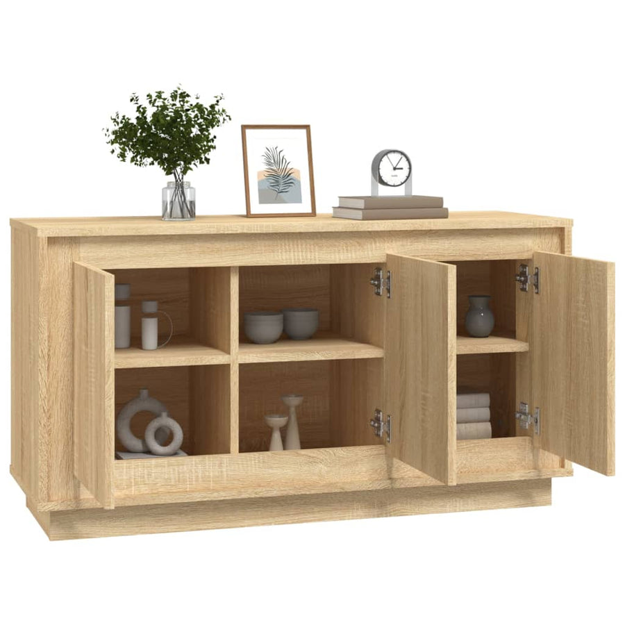 Dressoir 102X35X55 Cm Bewerkt Hout Sonoma Eikenkleurig