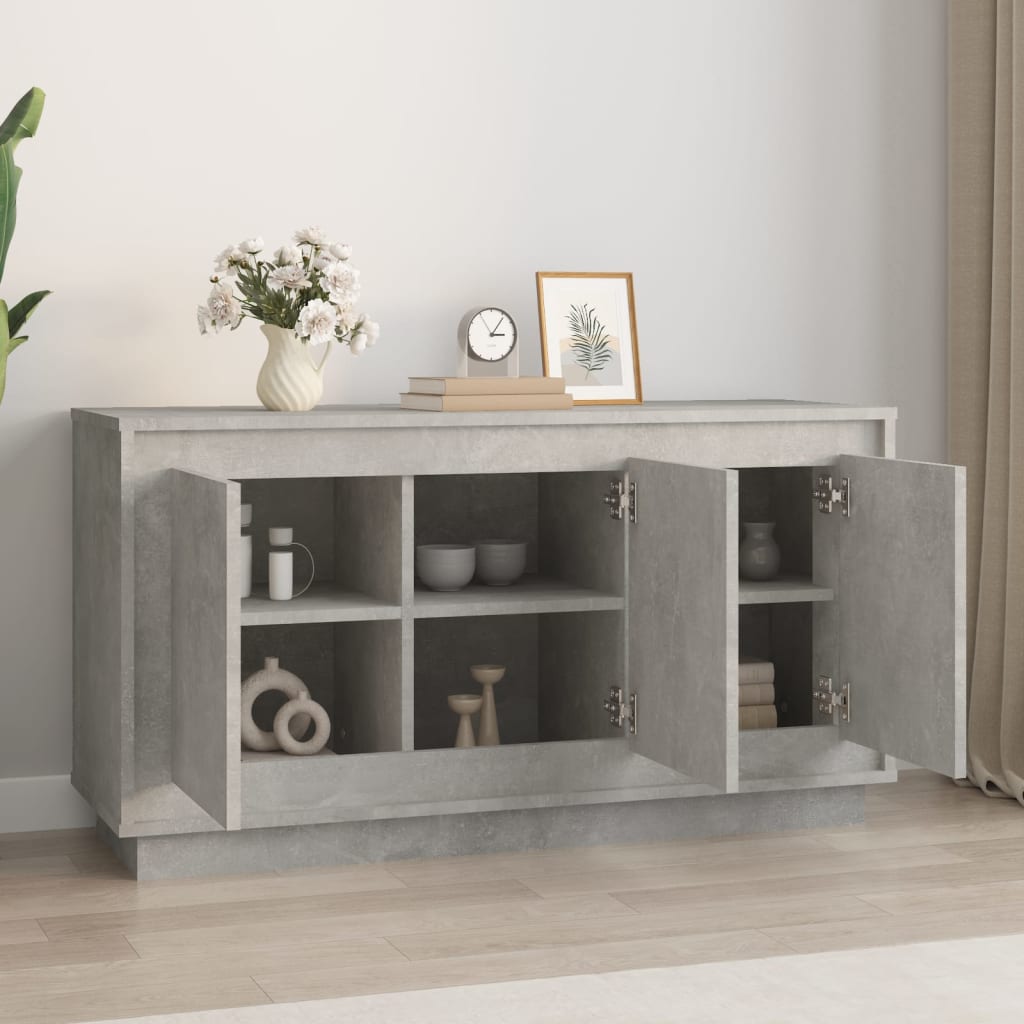 Dressoir 02X35X55 Cm Bewerkt Hout Betongrijs