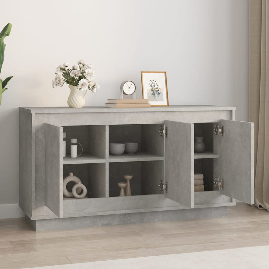 Dressoir 02X35X55 Cm Bewerkt Hout Betongrijs