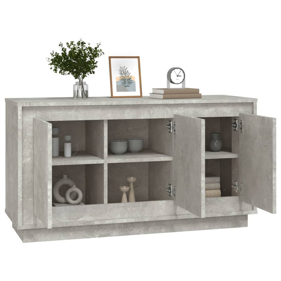 Dressoir 02X35X55 Cm Bewerkt Hout Betongrijs