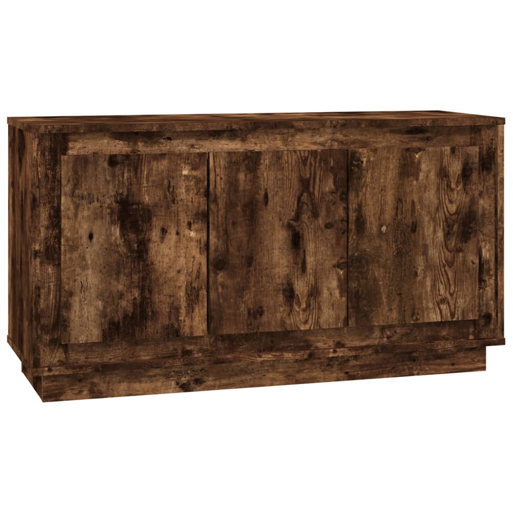Dressoir 102X35X55 Cm Bewerkt Hout Gerookt Eikenkleurig