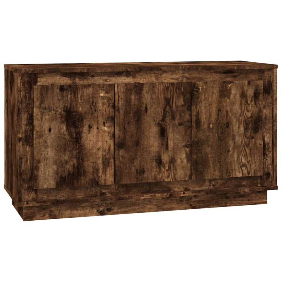 Dressoir 102X35X55 Cm Bewerkt Hout Gerookt Eikenkleurig