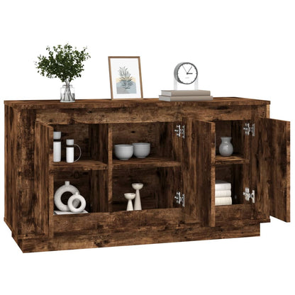Dressoir 102X35X55 Cm Bewerkt Hout Gerookt Eikenkleurig