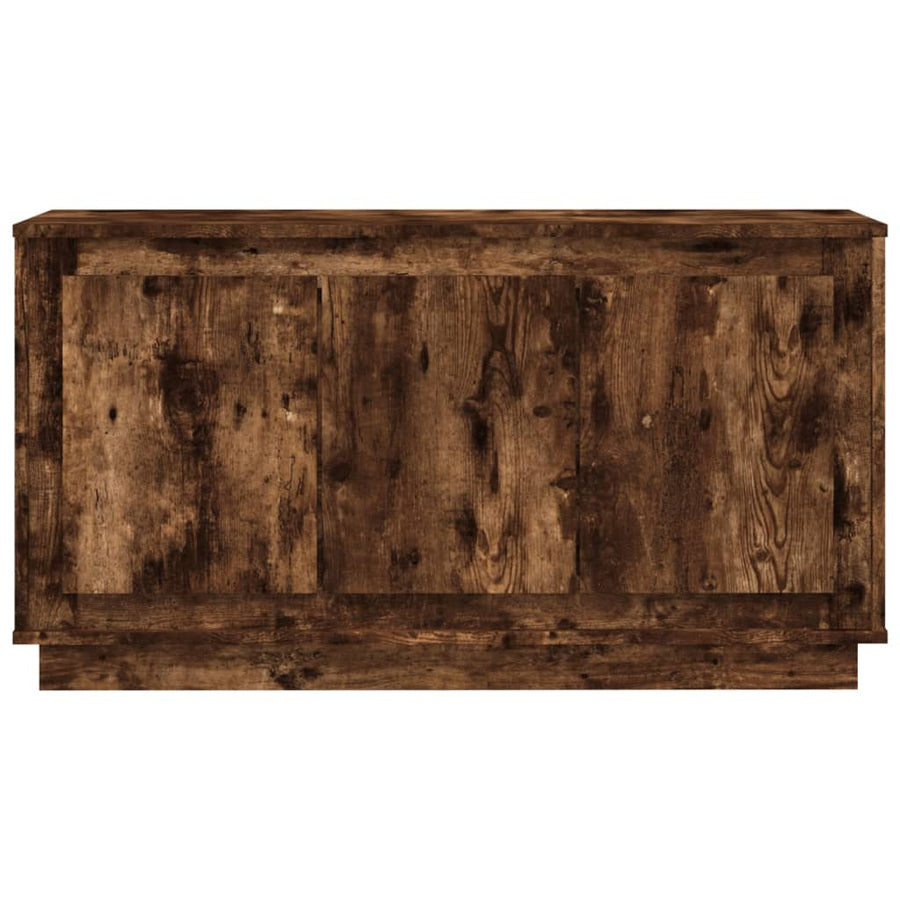 Dressoir 102X35X55 Cm Bewerkt Hout Gerookt Eikenkleurig