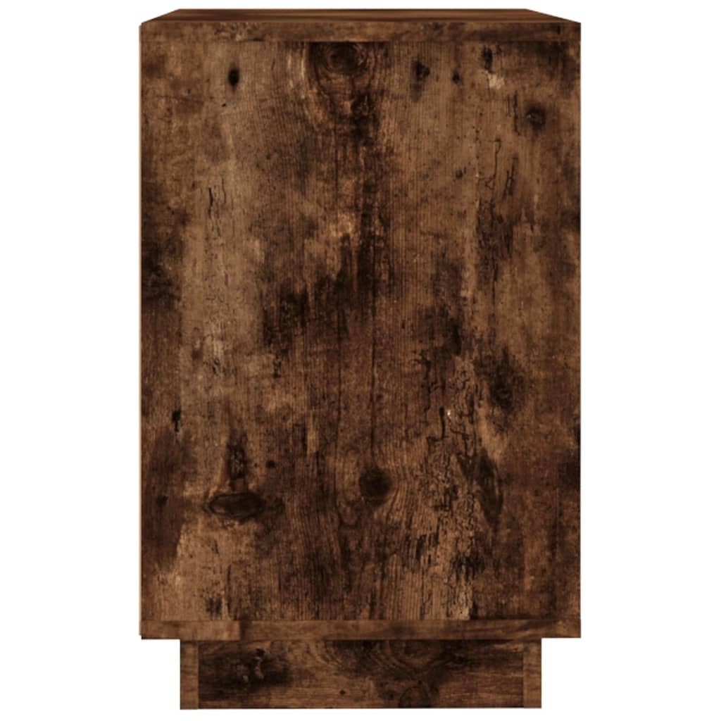 Dressoir 102X35X55 Cm Bewerkt Hout Gerookt Eikenkleurig