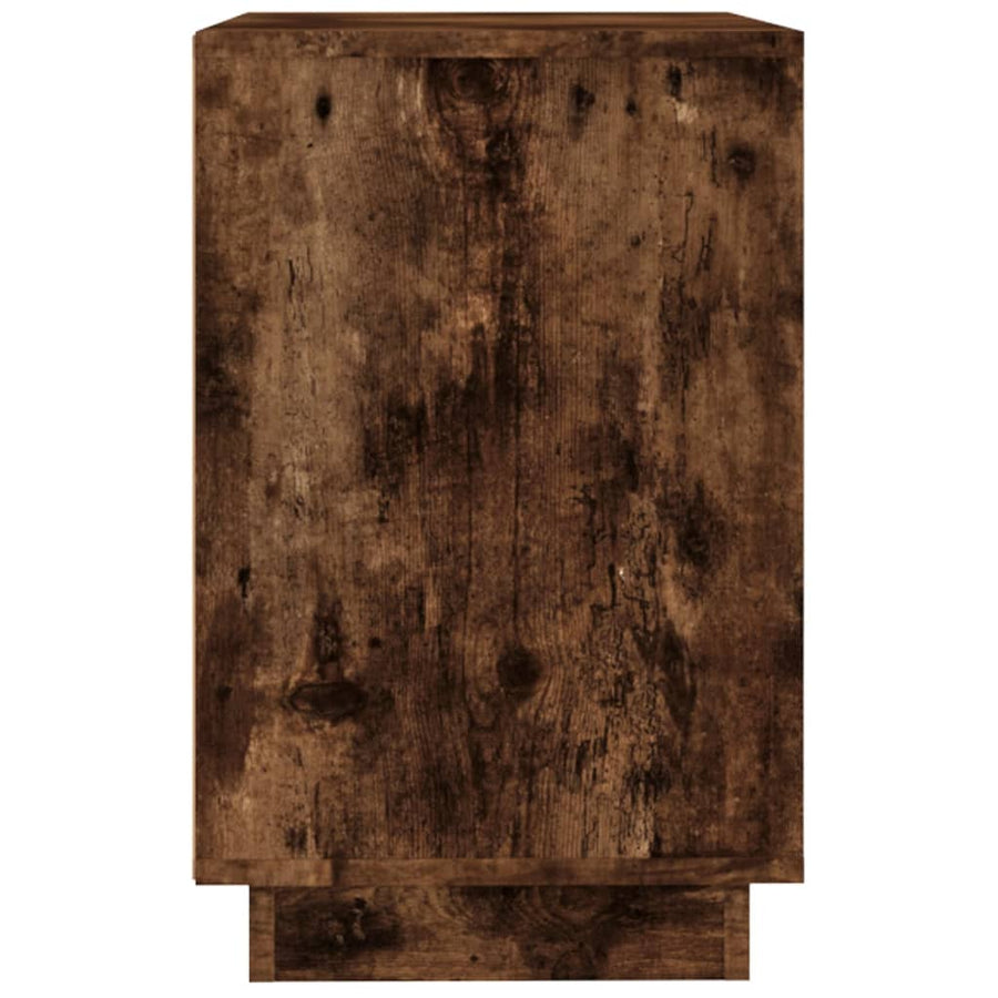 Dressoir 102X35X55 Cm Bewerkt Hout Gerookt Eikenkleurig