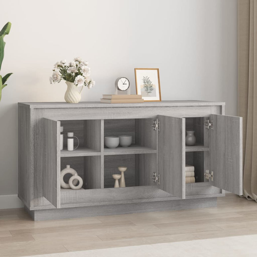 Dressoir 02X35X55 Cm Bewerkt Hout Eikenkleurig Grijs sonoma