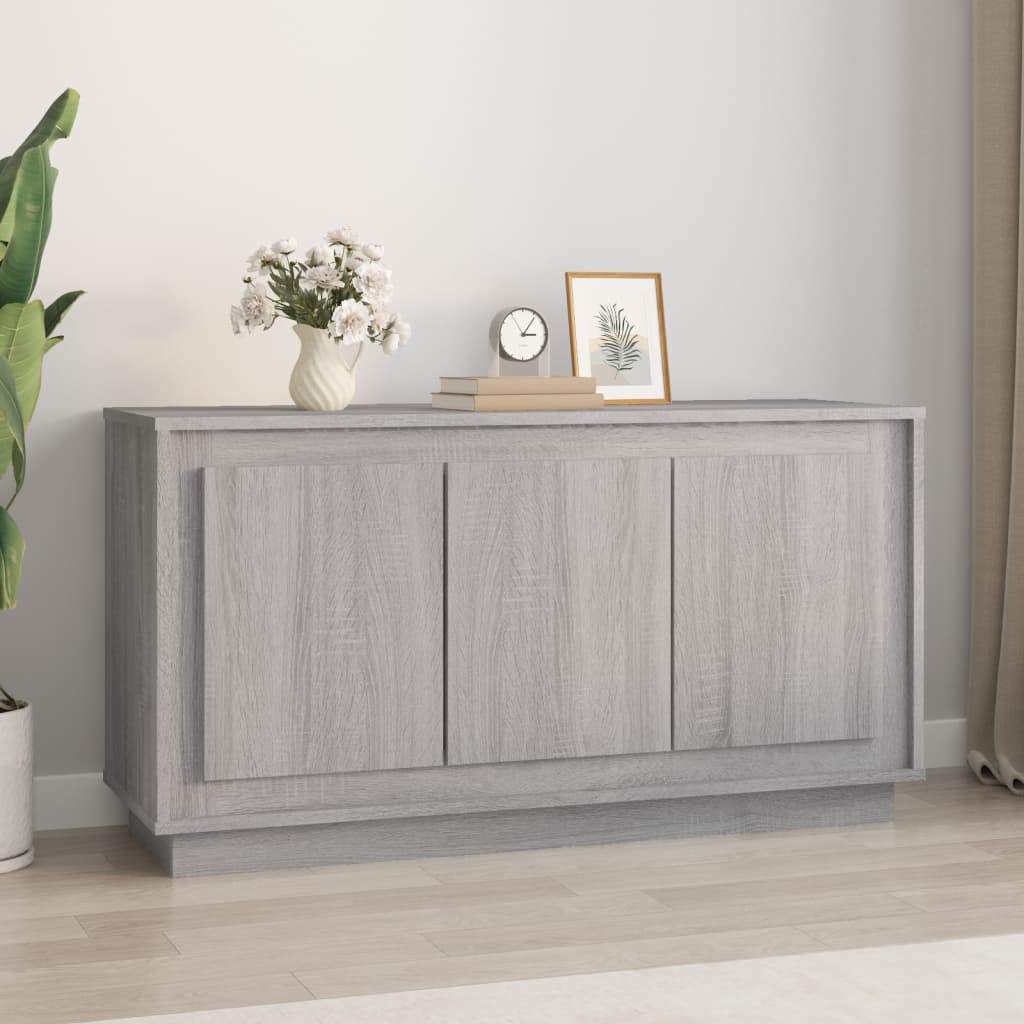 Dressoir 02X35X55 Cm Bewerkt Hout Eikenkleurig Grijs sonoma