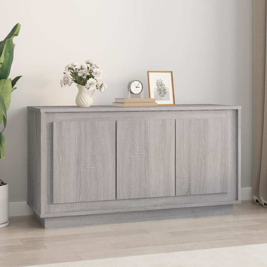 Dressoir 02X35X55 Cm Bewerkt Hout Eikenkleurig Grijs sonoma