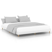 Bedframe Massief Hout 200 x 200 cm Wit