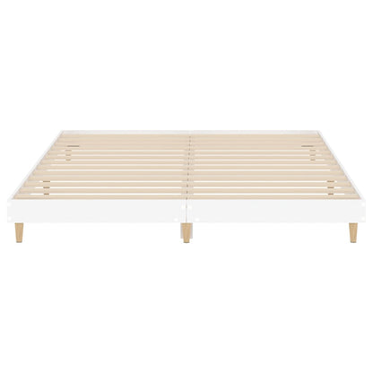 Bedframe Massief Hout 200 x 200 cm Wit