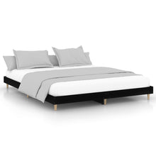 Bedframe Massief Hout 200 x 200 cm Zwart