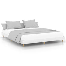 Bedframe Bewerkt Hout 200 x 200 cm Hoogglans wit