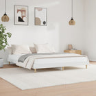 White carved wooden bed frame 140x200 cm