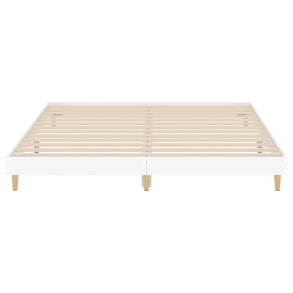 Bedframe Led Massief Hout 120 x 200 cm Wit