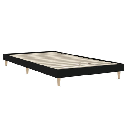 Bedframe Bewerkt Hout 100 x 200 cm Zwart