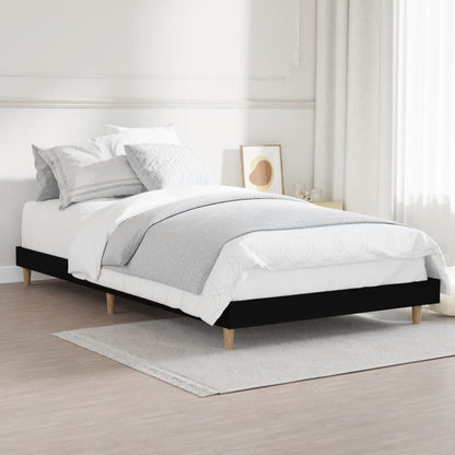 Bedframe Bewerkt Hout 100 x 200 cm Zwart