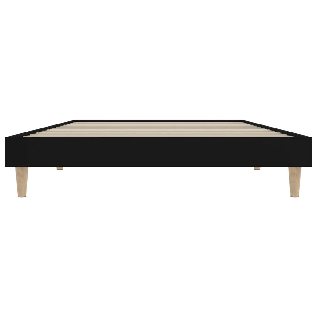 Bedframe Bewerkt Hout 100 x 200 cm Zwart