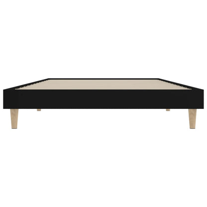 Bedframe Bewerkt Hout 100 x 200 cm Zwart