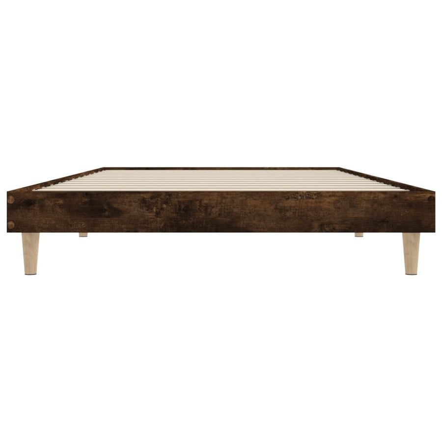 Bedframe Bewerkt Hout Kleurig 100 x 200 cm Gerookt eiken