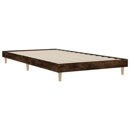 Bedframe Bewerkt Hout Kleurig 90 x 200 cm Gerookt eiken