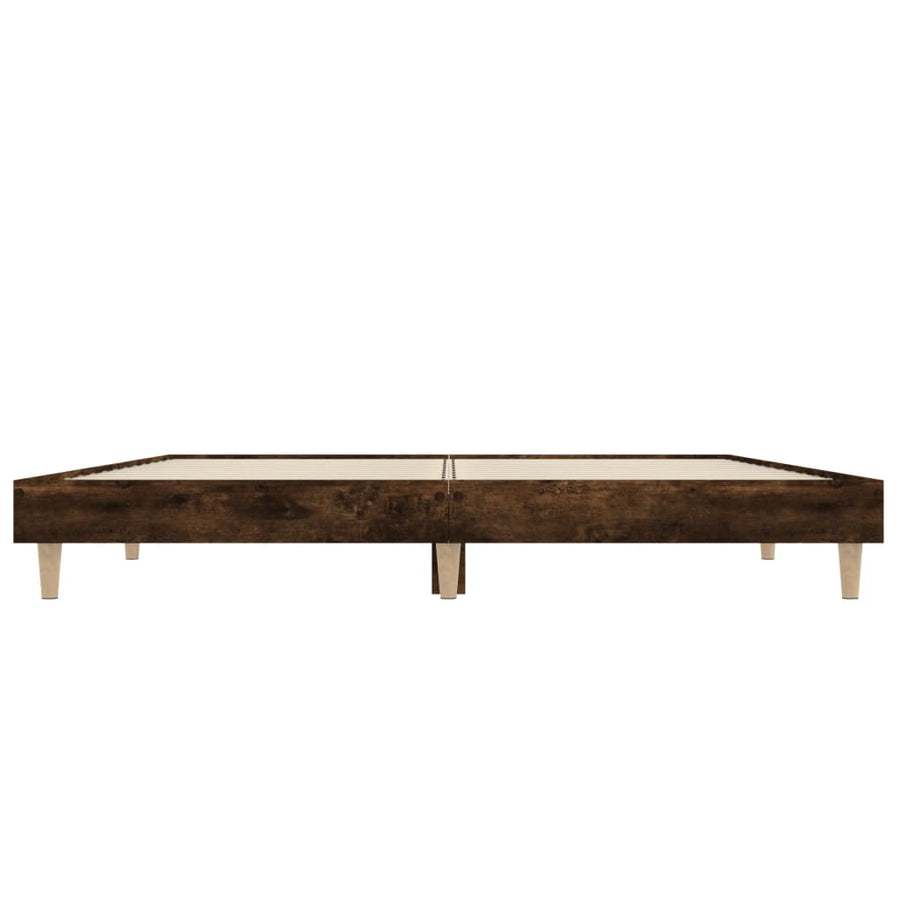 Bedframe Bewerkt Hout Kleurig 120 x 190 cm Gerookt eiken