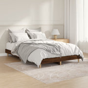 Bedframe 120x190 cm bewerkt hout bruin