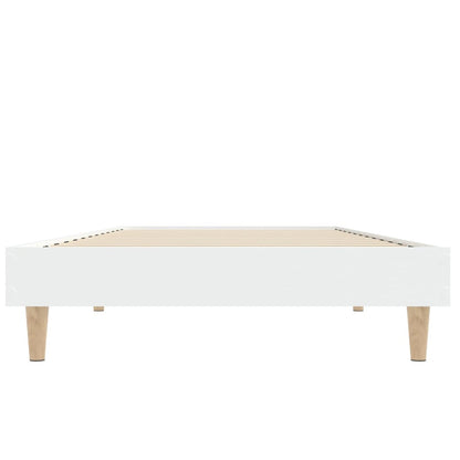 Bedframe Bewerkt Hout 75 x 190 cm Wit