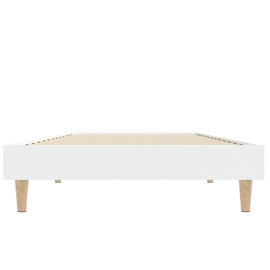 Bedframe Bewerkt Hout 75 x 190 cm Wit