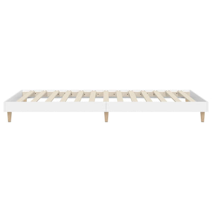 Bedframe Bewerkt Hout 75 x 190 cm Wit