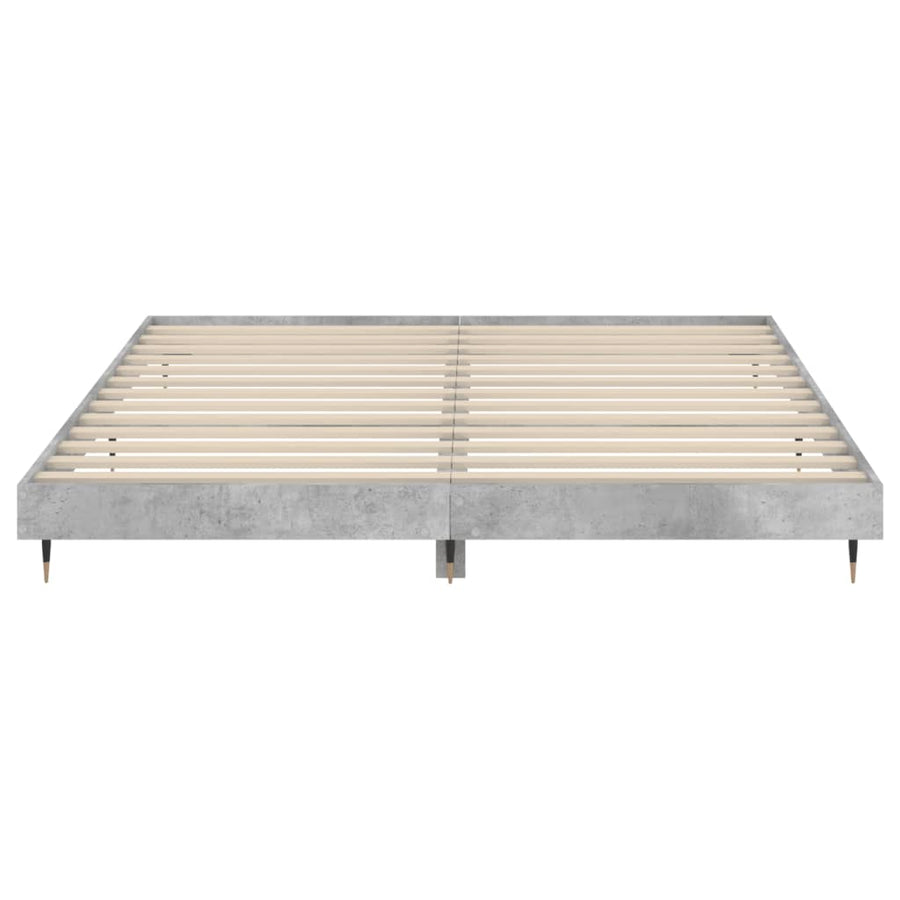 Bedframe Bewerkt Hout Betongrijs 200 x 200 cm
