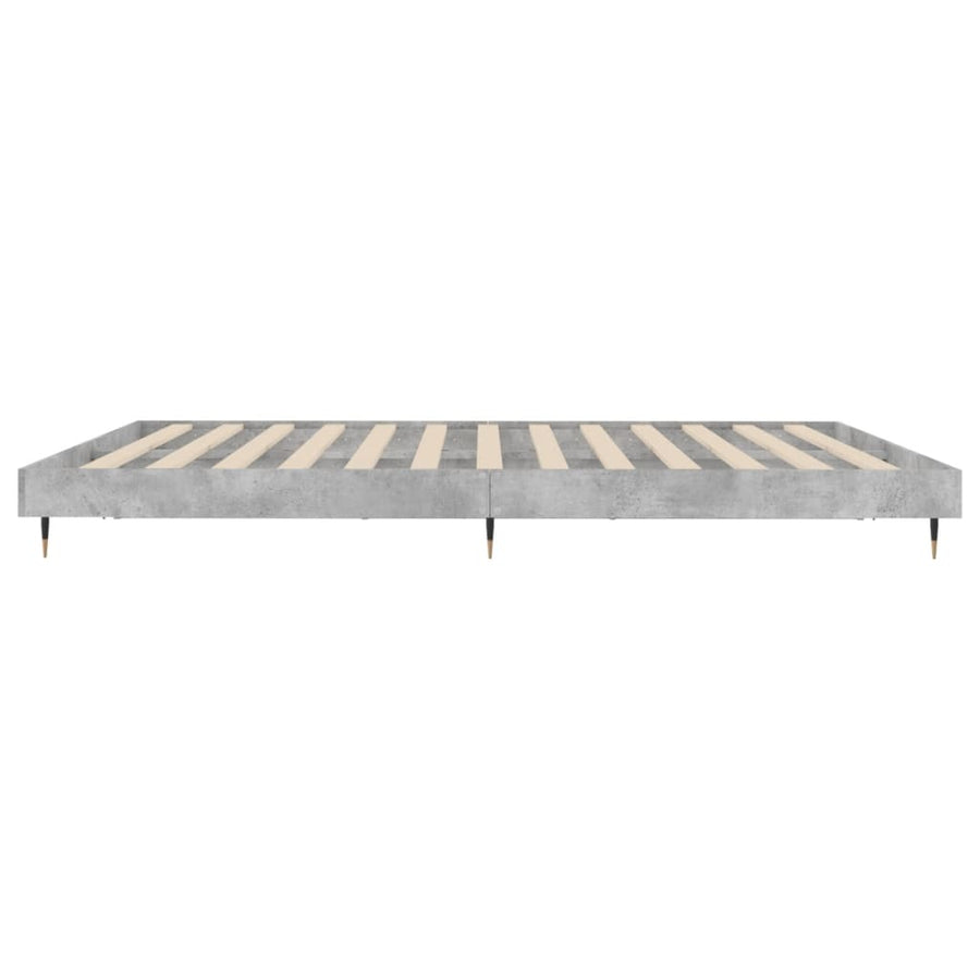 Bedframe Bewerkt Hout Betongrijs 200 x 200 cm