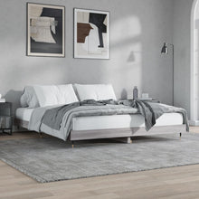 Bedframe Bewerkt Hout Eikenkleurig Grijs Sonoma 200 x 200 cm