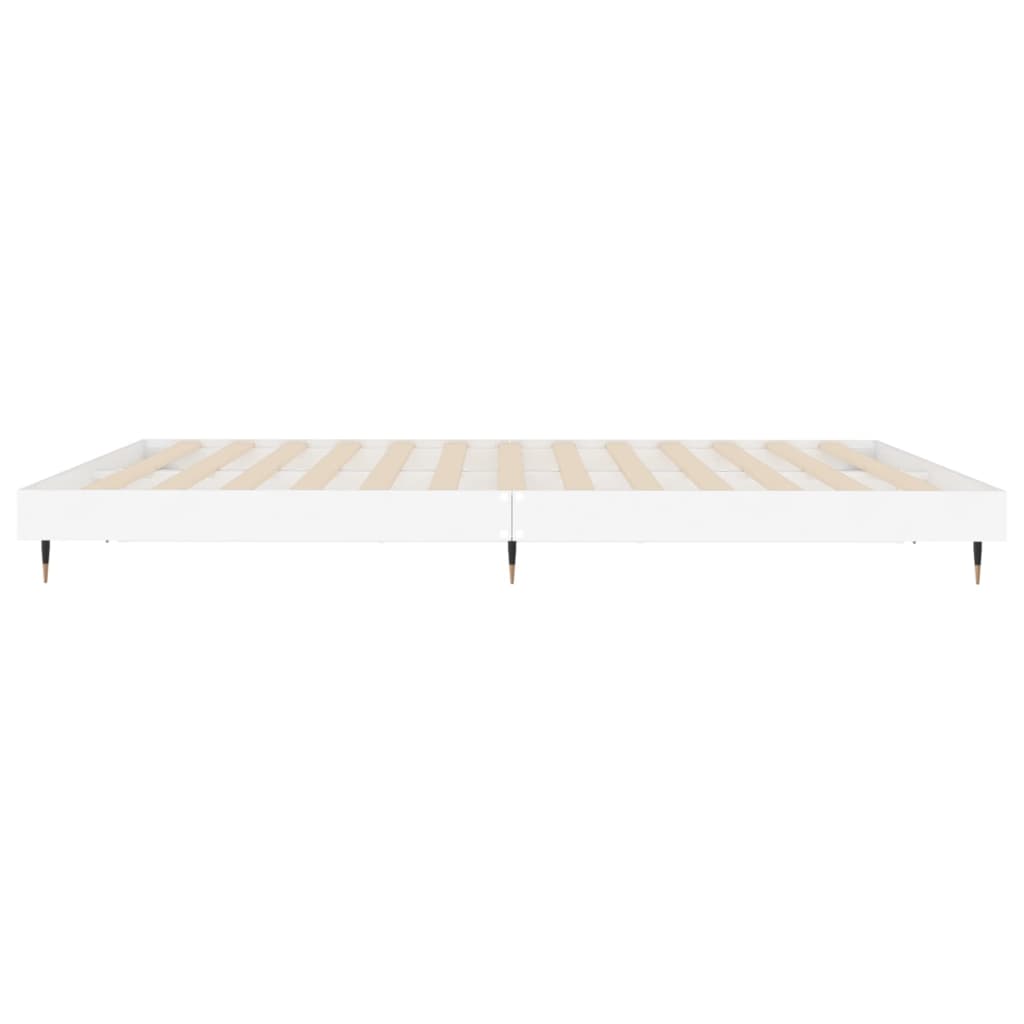 Bedframe Led Massief Hout Wit 120 x 200 cm
