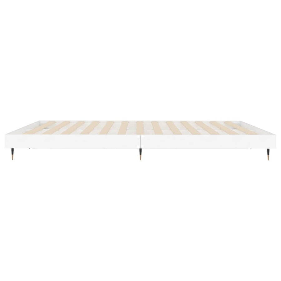 Bedframe Led Massief Hout Wit 120 x 200 cm