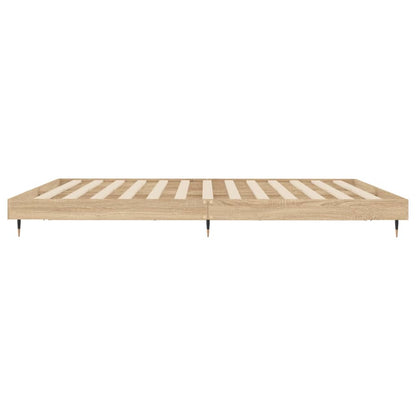 Bedframe Bewerkt Hout Kleurig Sonoma Eiken 120 x 200 cm