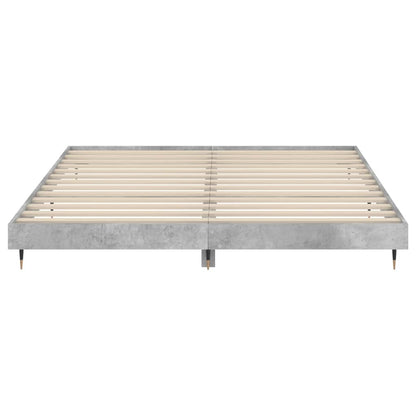 Bedframe Bewerkt Hout Betongrijs 120 x 200 cm