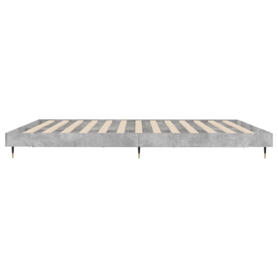 Bedframe Bewerkt Hout Betongrijs 120 x 200 cm