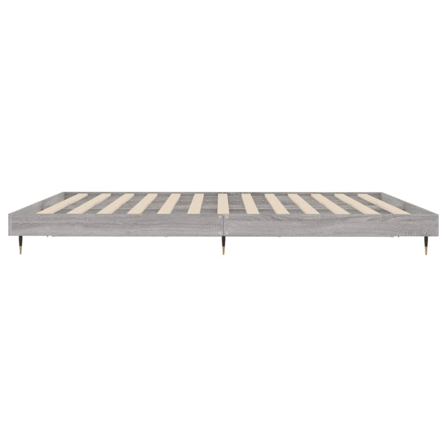Bedframe Bewerkt Hout Eikenkleurig Grijs Sonoma 120 x 200 cm