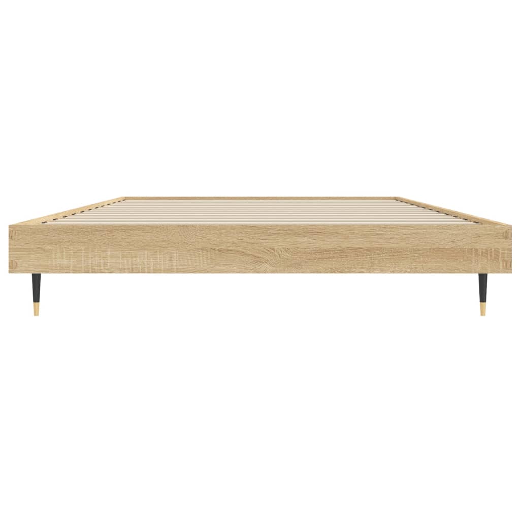 Bedframe Bewerkt Hout Kleurig Sonoma Eiken 100 x 200 cm