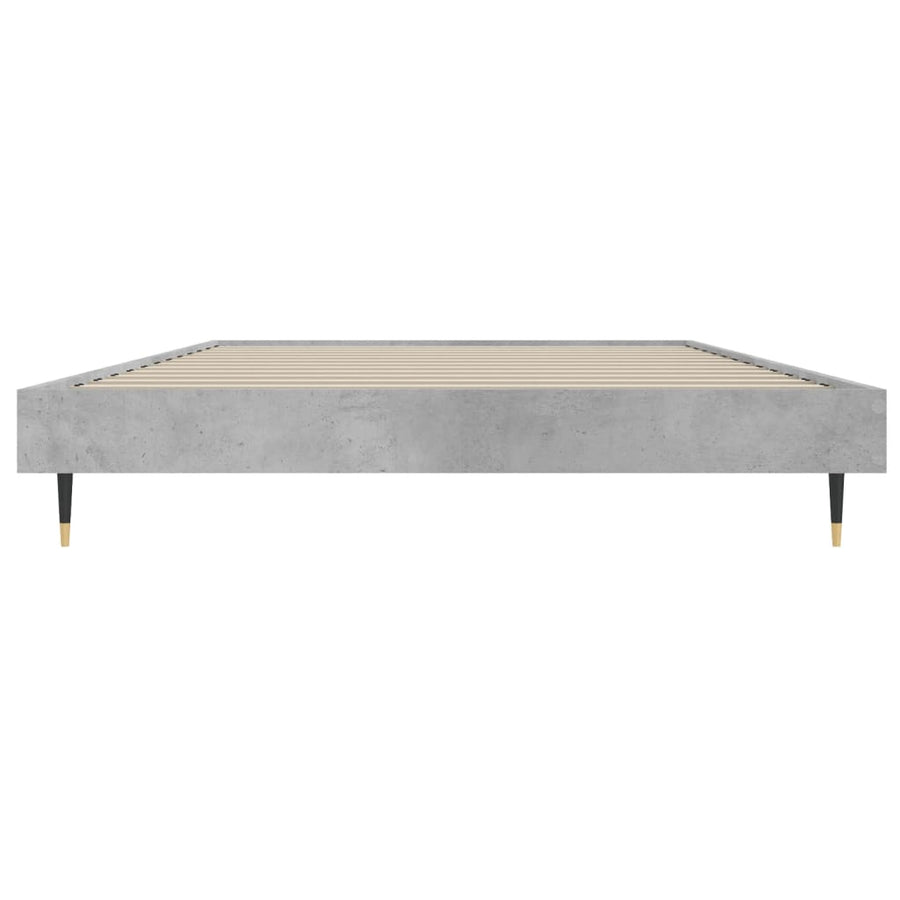 Bedframe Bewerkt Hout Betongrijs 100 x 200 cm