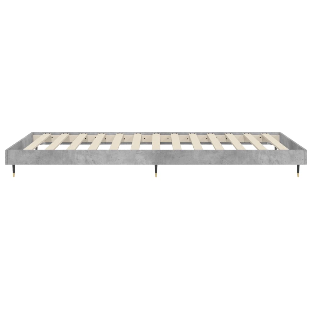 Bedframe Bewerkt Hout Betongrijs 100 x 200 cm