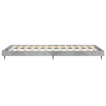Bedframe Bewerkt Hout Betongrijs 100 x 200 cm