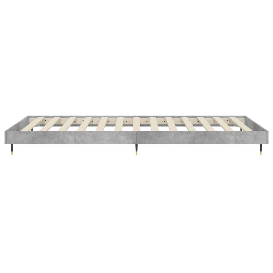 Bedframe Bewerkt Hout Betongrijs 100 x 200 cm